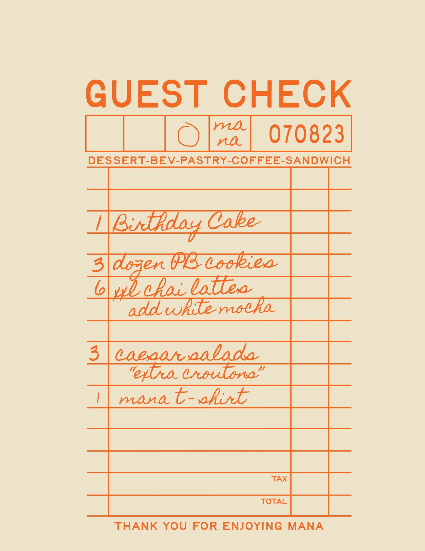 Guest Check TShirt
