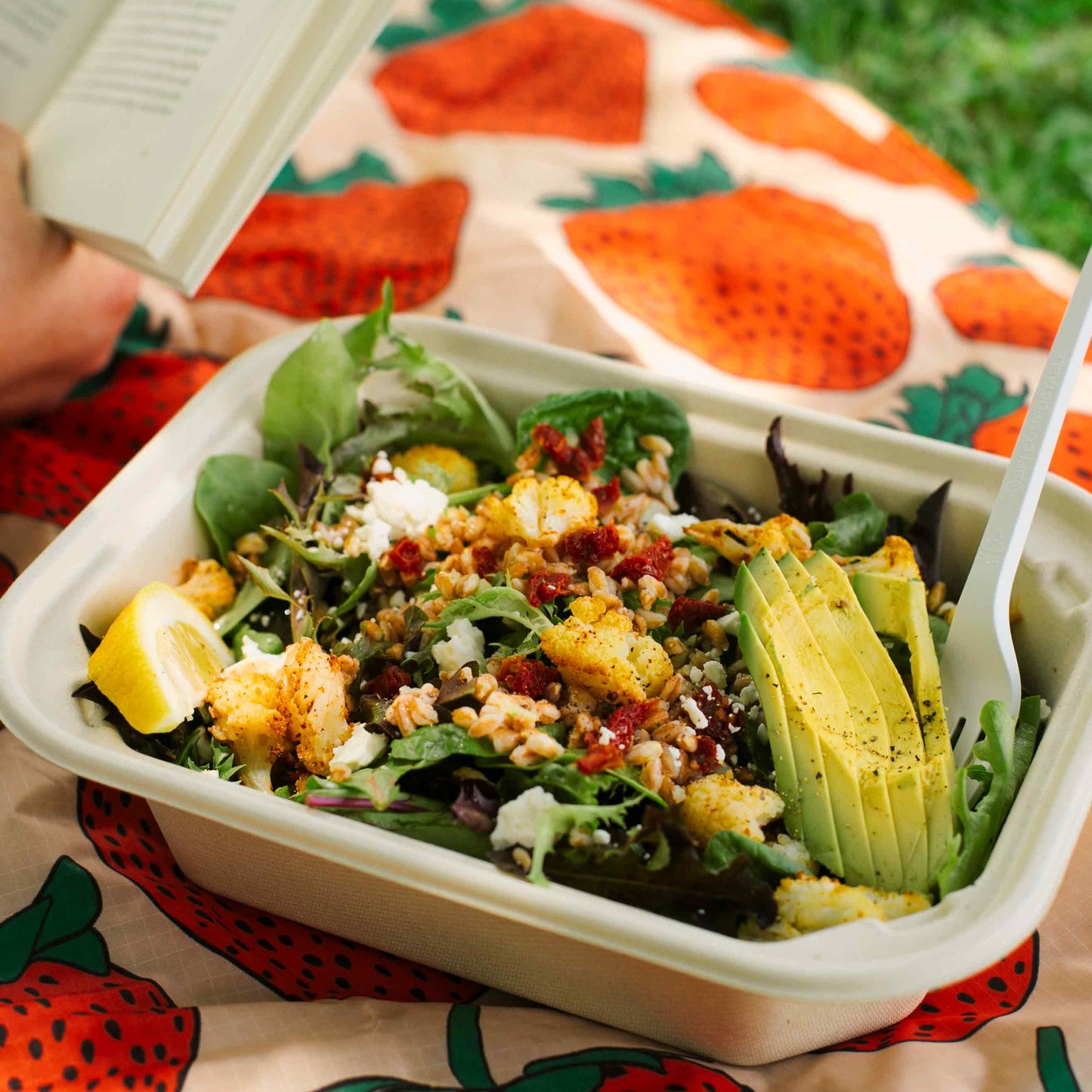 Roasted Cauli + Farro Salad